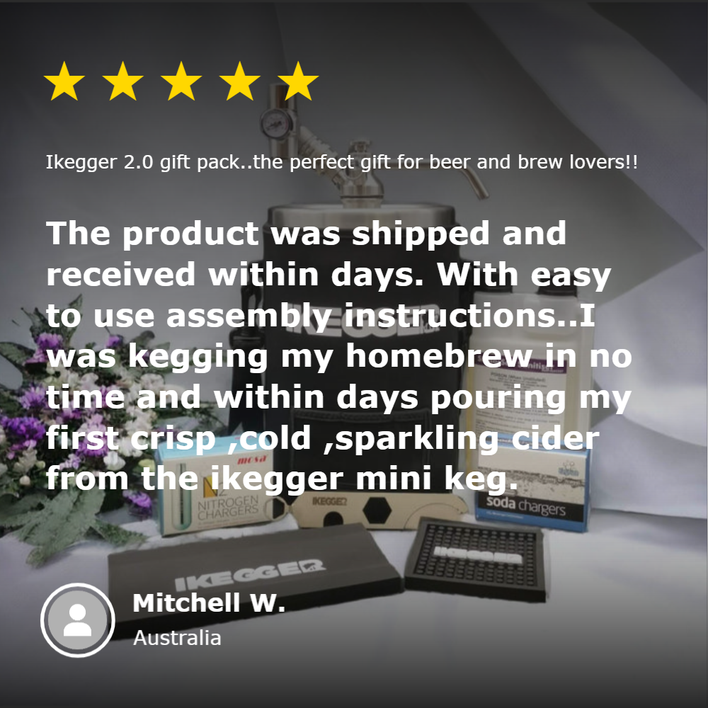 homebrew mini keg review "easy to use instructions, I was kegging my homebrew in no time..." Mitchell W.